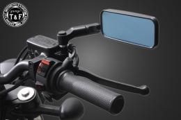 スクエアサイドミラー(ブラック)スイングタイプ(左右セット)