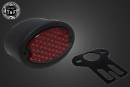 シーシーバー用ナンバーブラケットKIT & ミディアムキャッツアイテールランプ(LED)ブラック