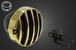 シーシーバー用ナンバーブラケットKIT & バードゲージテールランプ(スモールタイプ)真鍮/ブラック