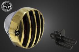 シーシーバー用ナンバーブラケットKIT & バードゲージテールランプ(スモールタイプ)真鍮/ポリッシュ