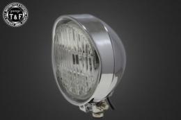 5.5インチバイザーヘッドライト(メッキ)クリアーレンズ仕様+各種ステーSET