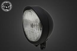 5.5インチバイザーヘッドライト(マットブラック)クリアーレンズ仕様+各種ステーSET