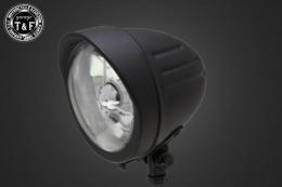 4.5インチスリットヘッドライト(マットブラック)ユーロレンズ仕様(クリアー)+各種ステーSET