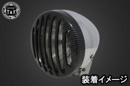 ドラッグスター250/400/1100　純正ヘッドライト専用バードゲージカバー(カーボン柄)