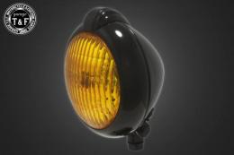 4.5インチユニティタイプヘッドライト(オールブラック)イエローレンズ仕様+各種ステーSET