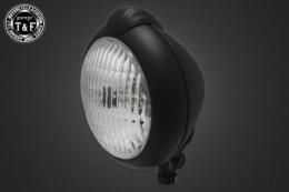 4.5インチユニティタイプヘッドライト(オールマットブラック)クリアーレンズ仕様+各種ステーSET