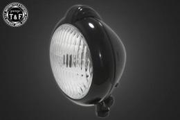 4.5インチユニティタイプヘッドライト(オールブラック)クリアーレンズ仕様+各種ステーSET