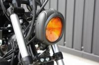 エレクトロライン54レプリカヘッドライト(ブラック)イエローレンズ仕様+各種ステーSET