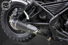 レブル250　コンバットマフラー(カーボン柄)シングルKIT