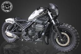 レブル250　コンバットマフラー(シルバー)シングルKIT