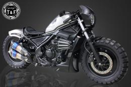 レブル250　コンバットマフラー(ヒートグラデーション)ツインKIT