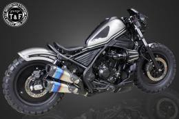 レブル250　コンバットマフラー(ヒートグラデーション)ツインKIT