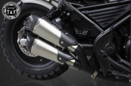 レブル250　コンバットマフラー(シルバー)ツインKIT