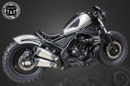 レブル250　コンバットマフラー(シルバー)ツインKIT