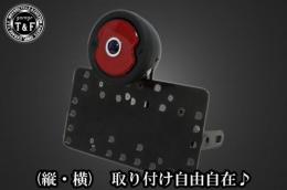 サイドナンバーKIT & DUOテールランプブルードット付き(スタンダード)ブラック　各車種専用取り付けステー付き