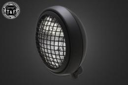 5.75インチグリルヘッドライト(マットブラック)クリアーレンズ仕様+各種ステーSET