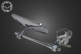 スクエアサイドミラー(フォーククランプ式)メッキ