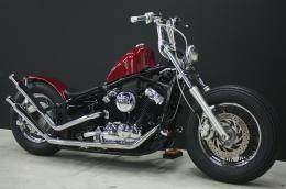 ドラッグスター400　アップステンレストランペットマフラー(ステンレス)