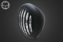 5.75インチマスクドトラクターヘッドライト(マットブラック)クリアーレンズ仕様+各種ステーSET