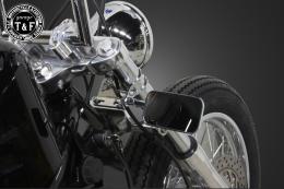 スクエアサイドミラー(フォーククランプ式)メッキ