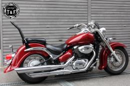 イントルーダー400クラシック　極太φ38シーシーバーミディアム(ブラック)純正フェンダー専用