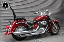 イントルーダー400クラシック　極太φ38シーシーバーロング(ブラック)純正フェンダー専用