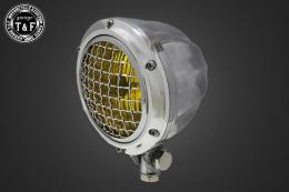 4.5インチグリルシトラスヘッドライト(ポリッシュ)イエローレンズ仕様+各種ステーSET