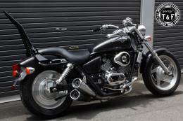 マグナ250　極太φ38シーシーバーロング(ブラック)純正フェンダー専用