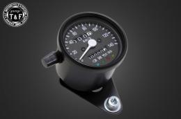 ドラッグスター400　機械式ミニスピードメーター(ブラック)インジケーター内蔵(VH01J/後期)専用カプラー付き