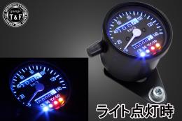 ドラッグスター400　機械式ミニスピードメーター(ブラック)インジケーター内蔵(VH01J/後期)専用カプラー付き