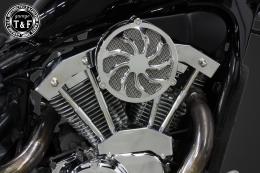 スティード400　ラグジュアリーエアクリーナーKITタイフーン(メッキ)