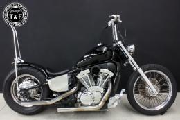 スティード400　ファンネル(ブラック)&プッシュロッドカバーSET