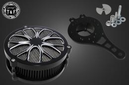 ドラッグスター250　ラグジュアリーエアクリーナーKITフラワー(コントラスト)