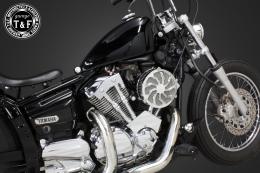 ドラッグスター250　ラグジュアリーエアクリーナーKITタイフーン(メッキ)