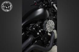 ドラッグスター250　ラグジュアリーフラワー(メッキ)&プッシュロッドカバー(コントラスト)SET