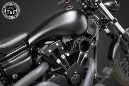 ドラッグスター250　ファンネル(ブラック)&プッシュロッドカバー(コントラスト)SET