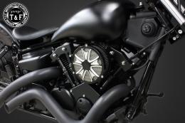 ドラッグスター250　ラグジュアリースター(コントラスト)&プッシュロッドカバー(ブラック)SET