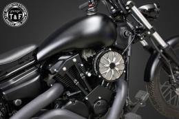 ドラッグスター250　ラグジュアリーフラワー(コントラスト)&プッシュロッドカバー(ブラック)SET