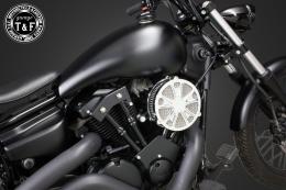 ドラッグスター250　ラグジュアリースター(メッキ)&プッシュロッドカバー(ブラック)SET