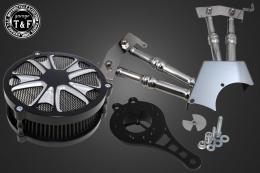 ドラッグスター250　ラグジュアリースター(コントラスト)&プッシュロッドカバー(メッキ)SET