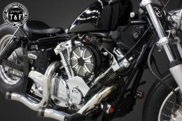 ドラッグスター250　ラグジュアリースター(コントラスト)&プッシュロッドカバー(メッキ)SET