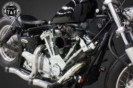 ドラッグスター250　ファンネル(ブラック)&プッシュロッドカバー(メッキ)SET