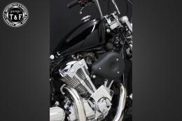 ドラッグスター250　ティアドロップ(ブラック)&プッシュロッドカバー(メッキ)SET