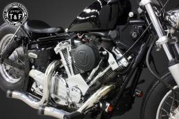 ドラッグスター250　SU(マットブラック)&プッシュロッドカバー(メッキ)SET