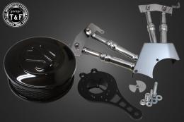 ドラッグスター250　SU(ブラック)&プッシュロッドカバー(メッキ)SET