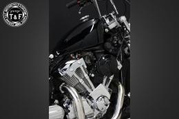 ドラッグスター250　SU(ブラック)&プッシュロッドカバー(メッキ)SET