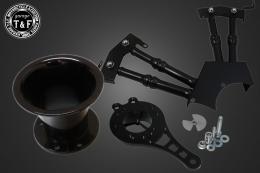 ドラッグスター250　ファンネル(ブラック)&プッシュロッドカバー(ブラック)SET