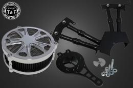 ドラッグスター250　ラグジュアリースター(メッキ)&プッシュロッドカバー(ブラック)SET