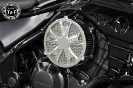 レブル250　ラグジュアリーダミーエアクリーナーKITスター(メッキ)