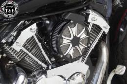 ドラッグスター1100　ラグジュアリーエアクリーナーKITスター(コントラスト)